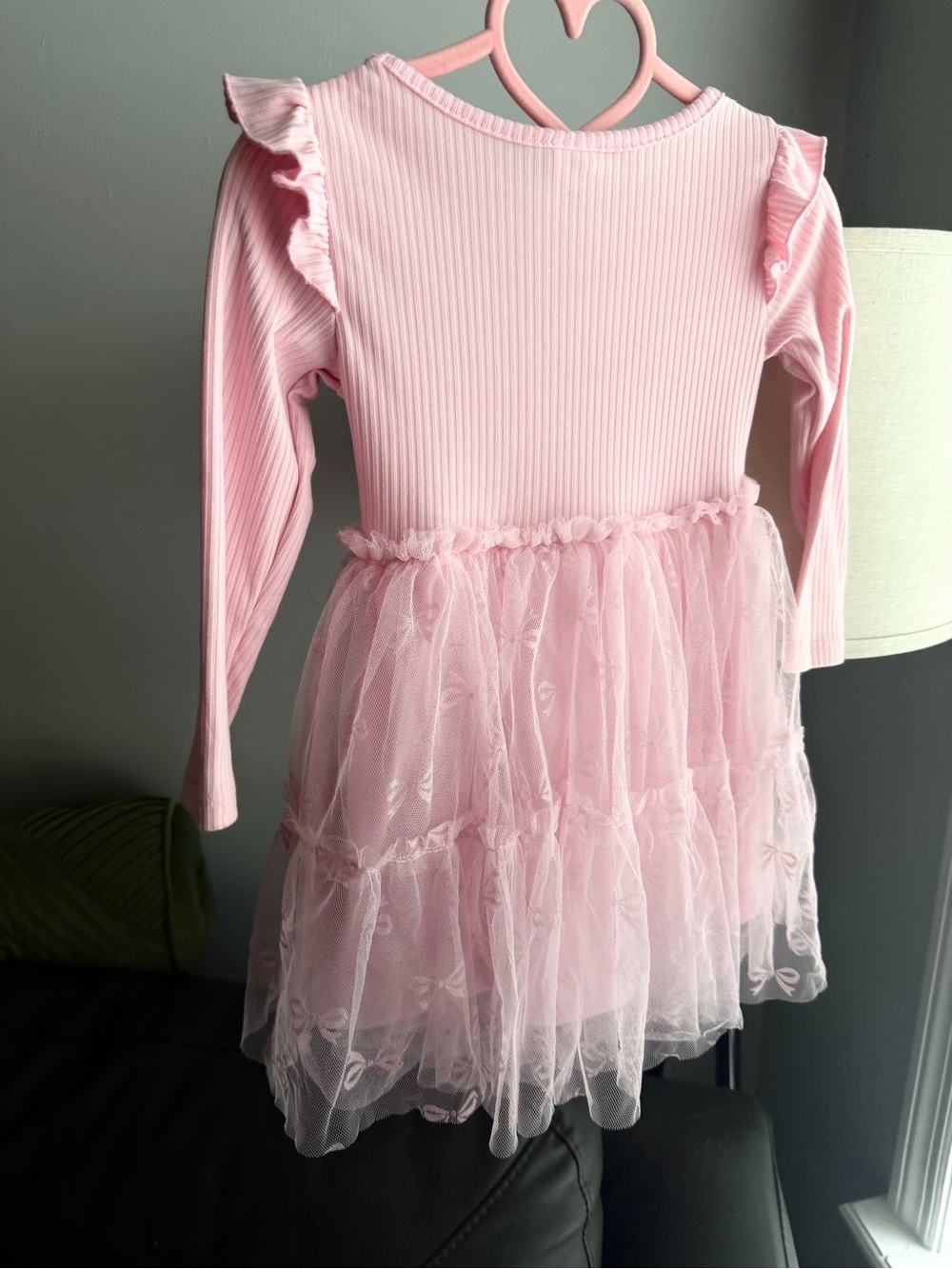 Pink Ruffle Tulle Candy-Cane Dress - Picture 2 of 3